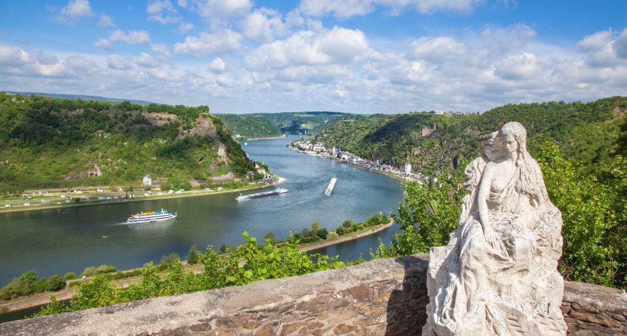 7-daagse Amicitia cruise Romantische Rijn - DuitslandKoblenz - Rüdesheim; Loreley Passage